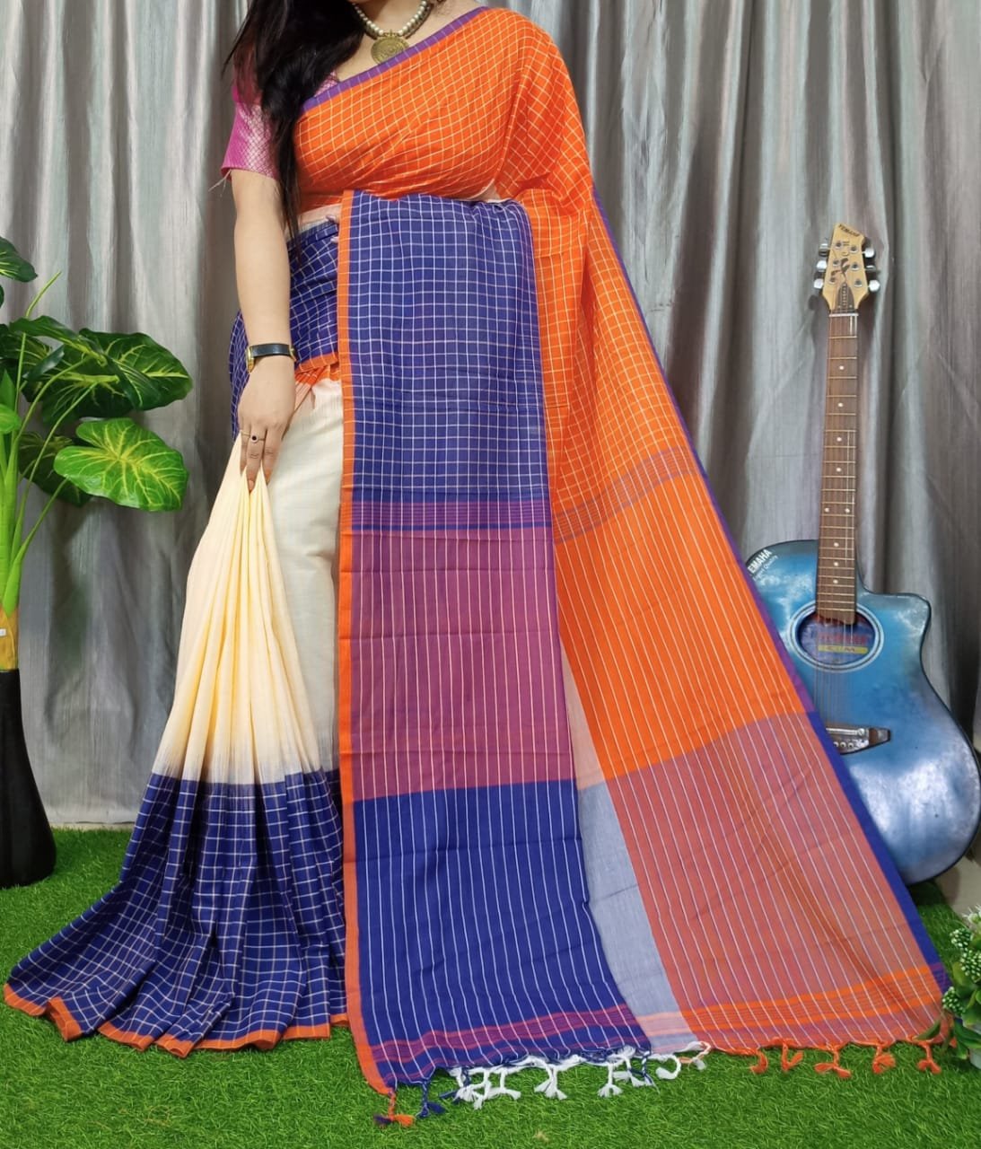 multicolor cotton saree 